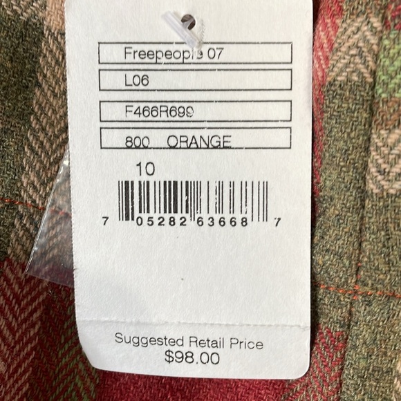 Free People Mini Plaid Skirt. - Picture 5 of 6